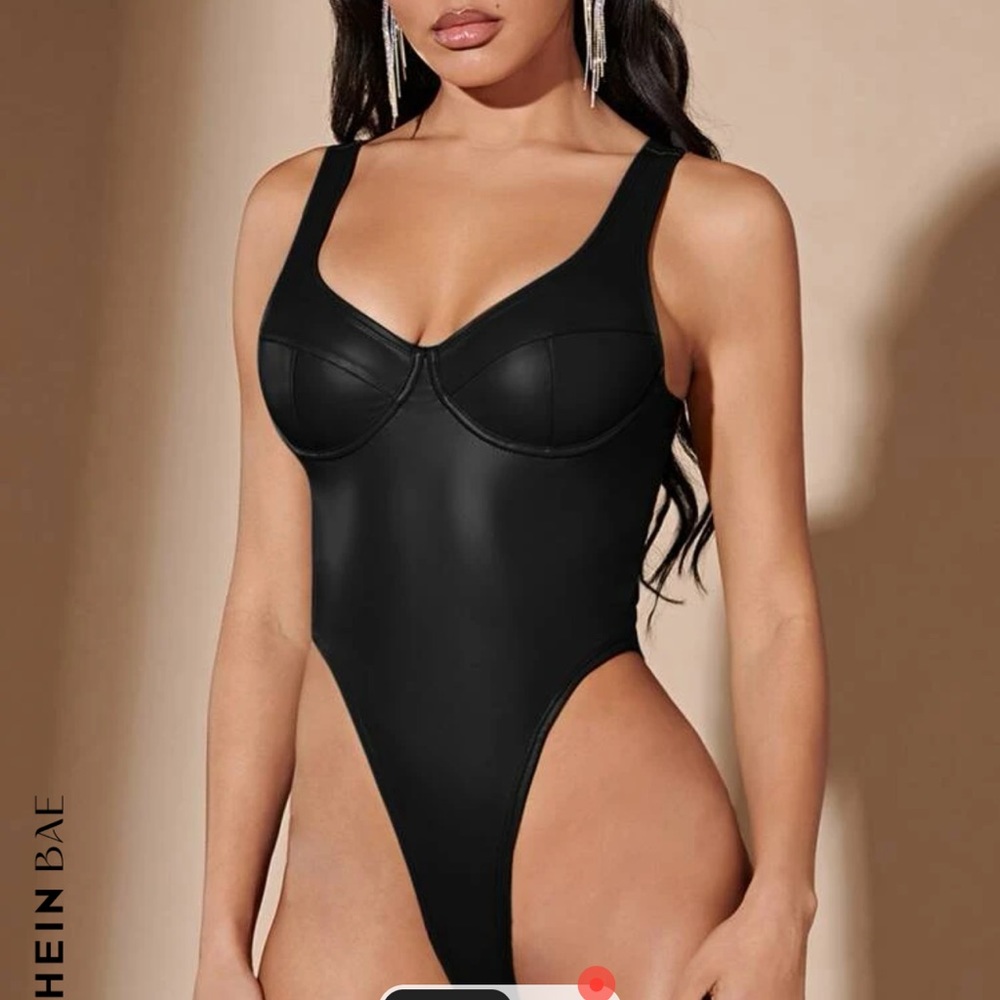 Faux Leather bodysuit